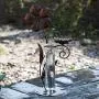 A Ting Garden Decorative 7'' Metal and Glass Rain Gauge,Butterfly,Flower