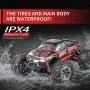 Hosim 1:16 Scale 4WD 36km/h High Speed RC Truck 9135 Remote Control RC Car 2.4Ghz Radio Controlled Off-Road RC Monster Truck RTR Hobby Car Buggy for Kids Adults (Red)
