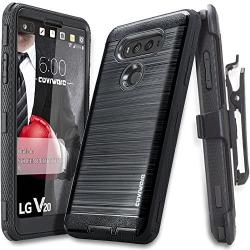 COVRWARE Iron Tank Series CASE for LG V20 with Built-in [Screen Protector] Heavy Duty Full-Body Rugged Holster Armor Case [Belt Swivel Clip][Kickstand] - Black