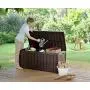 Keter Glenwood Plastic Deck Storage Container Box Outdoor Patio Furniture 101 Gal, Brown Keter Glenwood Plastic Deck Storage Container Box Outdoor Patio Furniture 101 Gal, Brown