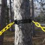 Houseables Plastic Chain, Safety Barrier, 124 Foot, 2'' Links, Light Weight, UV Protected, Accessory for Crowd Control, Queue Line, Decoration, Chains Link Fence (Yellow)