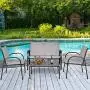 Tangkula 4 Piece Patio Furniture Outdoor Sofa Garden Lawn Sectional Conversation Set Outdoor Garden Poolside Glass Top Tea Coffee Table and Chairs with Smooth Armrest (Gray) Tangkula 4 Piece Patio Furniture Outdoor Sofa Garden Lawn Sectional Conversation Set Outdoor Garden Poolside Glass Top Tea Coffee Table and Chairs with Smooth Armrest (Gray)