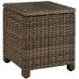 Crosley Furniture KO70051WB-NV Bradenton Outdoor Wicker 5-Piece Set (Sofa, 2 Arm Chairs, Side & Coffee Table), Brown with Navy Cushions Crosley Furniture KO70051WB-NV Bradenton Outdoor Wicker 5-Piece Set (Sofa, 2 Arm Chairs, Side & Coffee Table), Brown with Navy Cushions