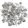 Sailanzi 120pcs Mixed Tibetan Silver Halloween Charms Beads Metal Charms Assorted Pendants Collection for DIY Necklace Bracelet Jewelry Making Crafting SM213