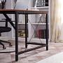 DlandHome L-Shaped Computer Desk 59 inches x 59 inches, Composite Wood and Metal, Home Office PC Laptop Study Workstation Corner Table with CPU Stand, ZJ02-WB Walnut and Black Legs, 1 Pack