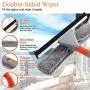 Baban Squeegee Window Cleaner 2 in 1 Window Cleaning Tool with Elbow and Straight Extension Pole, 61'' Telescopic Window Washing Equipment with Bendable Head for Car Indoor Outdoor High Windows (2 Pad) Baban Squeegee Window Cleaner 2 in 1 Window Cleaning Tool with Elbow and Straight Extension Pole, 61'' Telescopic Window Washing Equipment with Bendable Head for Car Indoor Outdoor High Windows (2 Pad)