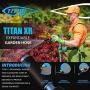 TITAN 100 FT Garden Hose - All New Expandable Water Hose with Triple Latex Core 3/4'' Easy Removal Solid Brass Fittings Expanding Extra Strength Fabric Flexible Hose with Jet Nozzle and Washers (H)
