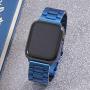 Miniseas Band Compatible with Apple Watch Band 38mm 42mm Stainless Steel Wristband Metal Buckle Clasp Strap Replacement Bracelet for iWatch Series 5/4/3/2/1 40mm 44mm (Blue, 38MM-40MM)