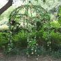 OUTOUR French Style Birdcage Shape Heavy Duty Gazebo,9Highx 6‘6''Wide,Pergola Pavilion Arch Arbor Arbour Plants Stand Rack for Wedding Outdoor Garden Lawn Backyard Patio,Climbing Vines,Roses,Dark Rust