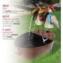 Alpine Corporation 20'' Tall Outdoor Metal Crow Water Fountain Yard Art Decor