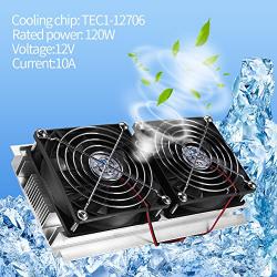 Portable Cooling Module 12V 10A 120W,Semiconductor Refrigeration Pieces Kit Thermoelectric Peltier Air Cooling Device with 12706 Chip for Pet Bed Cooling Small Space Cooler