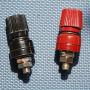 uxcell M6 Thread Dia Plastic Metal Binding Post Terminal 10 Pcs Dark Red Black