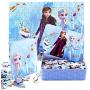 100 Pieces Frozen Puzzles Toys for Kids Cartoon Princess Jigsaw Puzzle for Children Learning Education Metal Box