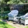 Giantex Coated Metal Decorative Garden Fence, 52in x 12ft Border Fence Set, 4 Panels Folding Fence Animal Barrier Gate for Outdoor Garden Patio Giantex Coated Metal Decorative Garden Fence, 52in x 12ft Border Fence Set, 4 Panels Folding Fence Animal Barrier Gate for Outdoor Garden Patio