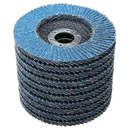 Nisorpa Premium Zirconia Oxide Flap Discs 40 Grit,50 Pack Industrial Abrasive Flapper Wheels Stainless Steel Sanding Discs For Wood Metal Polishing