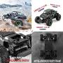 BEZGAR 18 Toy Grade 1:14 Scale Remote Control Car, 2WD High Speed 20 Km/h All Terrains Electric Toy Off Road RC Monster Vehicle Truck Crawler with Two Rechargeable Batteries for Boys Kids and Adults