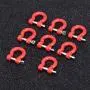 sjlerst 1:10 RC Lock Catch, Portable RC Tow Shackle, Red Aluminum Metal for RC Climbing Crawler Car Accessory Parts
