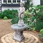 Design Toscano NG33505 Complete Manneken Pis Peeing Boy Water Fountain Garden Decor with Base Outdoor Water Feature, 45 Inch, Polyresin, Antique Stone