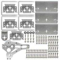 diymore Silver ROT3U 6DOF Aluminium Robot Arm Mechanical Robotic Clamp Claw Kits for Arduino(Unassembled Parts Without Servos)