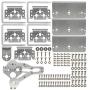diymore Silver ROT3U 6DOF Aluminium Robot Arm Mechanical Robotic Clamp Claw Kits for Arduino(Unassembled Parts Without Servos)