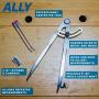 ALLY Tools 8 Inch Precision Wing Divider Scribe Tool/Woodworking Compass with Pencil Holder INCLUDES Two Pencils and Pencil Sharpener Ideal for Circles, Woodworking Compass, Metal, and Leather