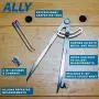 ALLY Tools 8 Inch Precision Wing Divider Scribe Tool/Woodworking Compass with Pencil Holder INCLUDES Two Pencils and Pencil Sharpener Ideal for Circles, Woodworking Compass, Metal, and Leather
