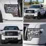 VIPMOTOZ LED Halo Ring Projector Headlight Assembly For 2009-2014 Ford F-150 (Factory Halogen Model) - Metallic Chrome Housing, Driver and Passenger Side VIPMOTOZ LED Halo Ring Projector Headlight Assembly For 2009-2014 Ford F-150 (Factory Halogen Model) - Metallic Chrome Housing, Driver and Passenger Side