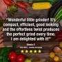 KITCHITERIA Wood Pepper Mill - Durable Carbon Steel Grinding Mechanism, Comfortable, User-Friendly, Refillable, Elegant and Long Life - 8.5 Inches