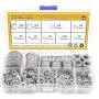 Sutemribor 304 Stainless Steel Flat Washers Set 580 Pieces, 9 Sizes - M2 M2.5 M3 M4 M5 M6 M8 M10 M12