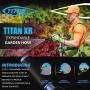 TITAN 150FT Garden Hose - All New Expandable Water Hose with Triple Latex Core 3/4'' Easy Removal Solid Brass Fittings Expanding Extra Strength Fabric Flexible Hose with Jet Nozzle and Washers (G)
