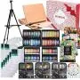MEEDEN 148-Piece Deluxe Artist Painting Set with Aluminum and Solid Beech Wood Easel, Paint, Stretched Canvas and Accessories, Art Paint Supplies for Artists, Beginner & Adults MEEDEN 148-Piece Deluxe Artist Painting Set with Aluminum and Solid Beech Wood Easel, Paint, Stretched Canvas and Accessories, Art Paint Supplies for Artists, Beginner & Adults