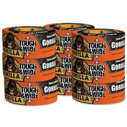 Gorilla Black Tough & Wide Duct Tape, 2.88'' x 30 yd, Black, (Pack of 9)