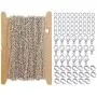 ZCNest 32.8 Ft(10m) Rhodium Satellite Chains with Beads for Jewelry Making Set, with Lobster Clasps+Jump Rings+Pinch Bails, Cable Link Craft Chain Findings for Necklace Bracelet DIY Wide 2.0mm_2102-B ZCNest 32.8 Ft(10m) Rhodium Satellite Chains with Beads for Jewelry Making Set, with Lobster Clasps+Jump Rings+Pinch Bails, Cable Link Craft Chain Findings for Necklace Bracelet DIY Wide 2.0mm_2102-B