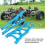Dilwe RC Car Suspension Arm, Aluminium Alloy Front Rear Universal Suspension Arm for Traxxas Slash 1/10 Scale RC Car Upgrade RC Model Part Accessory(Blue)