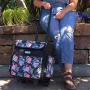 Everything Mary Collapsible Rolling Craft, Flowers - Wheeled Scrapbook Tote for Scrapbooking & Art - Travel Organizer Storage Bin for Paper, Glue, Tape - Roller Cart for Teachers & Medical
