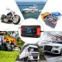 SUHU Car Battery Charger, 12V/8A 24V/4A Smart Automatic Battery Charger Automotive Trickle Charger for Car Truck Motorcycle Lawn Mower Boat Marine RV SUV ATV SLA Wet AGM Gel Cell Lead Acid Battery