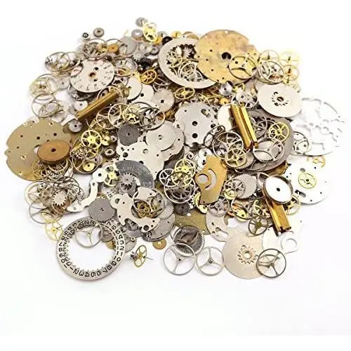 Surepromise 50g Cyberpunk Vintage Steampunk Jewelry Cogs Gears Wheels Watch Parts Craft Arts Surepromise 50g Cyberpunk Vintage Steampunk Jewelry Cogs Gears Wheels Watch Parts Craft Arts
