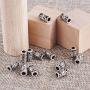 Kissitty 50-Piece Tibetan Antique Silver Filigree Tube Beads 6mm in Dia. Column Spacer Loose Beads