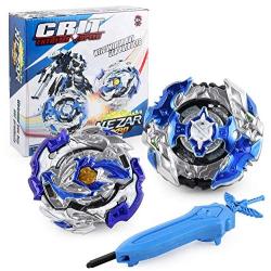 NEZAR Bey Battle Burst 2 in 1 Metal Fusion Battling Tops with 4D Launcher Grip Gyro Evolution Attack Pack Arena