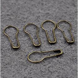 500PCS Metal Thick Gourd Safety Pins-Steel Wire Pins Clothing Tag Pins Trimming Fastening Safety Locking Clip Buttons DIY Craft Sewing Home Accessories (Bronze)