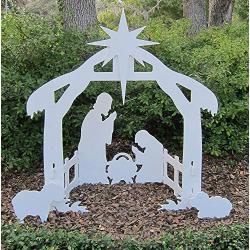 Teak Isle Christmas Outdoor Nativity Set, Yard Nativity Scene