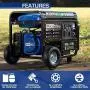 DuroMax XP12000EH Generator-12000 Watt Gas or Propane Powered Home Back Up & RV Ready, 50 State Approved Dual Fuel Electric Start Portable Generator, Black and Blue DuroMax XP12000EH Generator-12000 Watt Gas or Propane Powered Home Back Up & RV Ready, 50 State Approved Dual Fuel Electric Start Portable Generator, Black and Blue