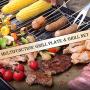U-MAX 4-Burner Portable Propane Gas Grill 2 in 1 with steel gas griddle flat top & 741sq. Inch BBQ Grill Plate Pan, CSA Approved Outdoor Folding Barbecue Cooking Station for Home, Camping, Party