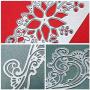 4 Pieces Cutting Dies Metal Craft Die Cuts Stencil Rose Metal Cutting Dies for DIY Scrapbooking Card Making