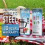 Extra Long Stainless Steel Metal Straws - Fits Yeti, RTIC, SIC, Ozark Trail Tumblers, Set of 6 (6mm, 8mm, 10mm wide) with 6 Soft Silicon Tips & 2 Free Cleaning Brushes (Silver)