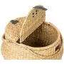 BirdRock Home Seagrass Picnic Basket - Hand Woven - Seagrass - Decorative Metal Latches - Divided Lid - Home Décor - Folding Handles