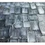 Large Abstract Silver Square Wall Art Hand Painted Textured Oil Painting on Canvas Ready To Hang 60x30inch