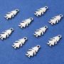 Airssory 10 Pieces 304 Stainless Steel Metal Girl Charms Silhouette Female Figure Charming Pendant for Girlfriend Boyfriend Bracelet Necklace Earrings Jewelry Making DIY Findings - 14mm