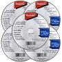 Makita 5 Pack - 4 Inch Cut Off Wheels For 4'' Grinders - Aggressive Cutting For Metal & Stainless Steel - 4'' x .045'' x 5/8''