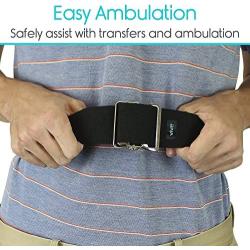 Vive Gait Belt (60 Inch) - Transfer Assist Device for Seniors, Elderly, Pediatric, Bariatric, Occupational and Physical Therapy - Medical Nursing Safety Long Gate Strap with Quick Release Metal Buckle